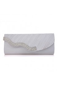 Handbag Silk/Crystal/ Rhinestone/Metal Evening Handbags/Bridal Purse With Crystal/ Rhinestone/Metal