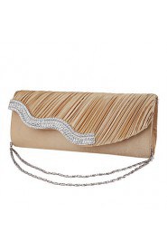 Handbag Silk/Crystal/ Rhinestone/Metal Evening Handbags/Bridal Purse With Crystal/ Rhinestone/Metal