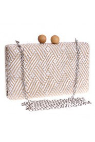 Women Personality Geometric Pattern Woven Evening Bag