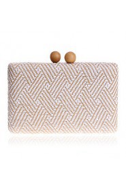 Women Personality Geometric Pattern Woven Evening Bag