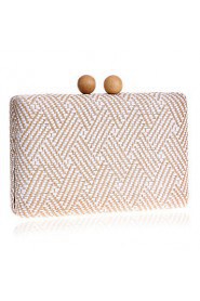 Women Personality Geometric Pattern Woven Evening Bag