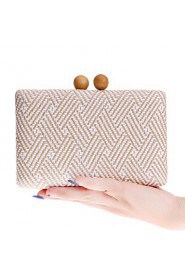 Women Personality Geometric Pattern Woven Evening Bag