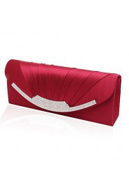 Women Satin Minaudiere Clutch / Evening Bag White / Purple / Blue / Gold / Red / Black / Almond