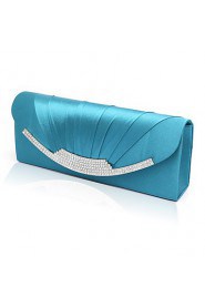 Women Satin Minaudiere Clutch / Evening Bag White / Purple / Blue / Gold / Red / Black / Almond