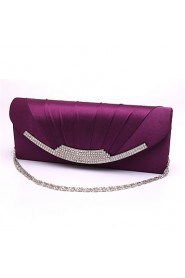 Women Satin Minaudiere Clutch / Evening Bag White / Purple / Blue / Gold / Red / Black / Almond