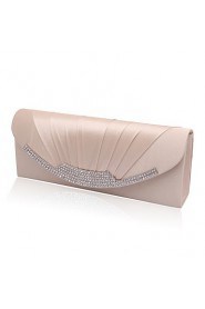 Women Satin Minaudiere Clutch / Evening Bag White / Purple / Blue / Gold / Red / Black / Almond