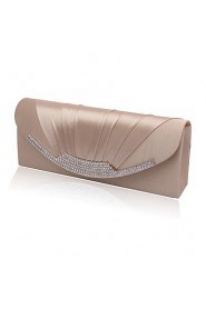 Women Satin Minaudiere Clutch / Evening Bag White / Purple / Blue / Gold / Red / Black / Almond