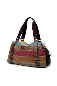 Women Canvas Duffel Shoulder Bag / Tote / Satchel / Sports & Leisure Bag / Travel Bag Multi color