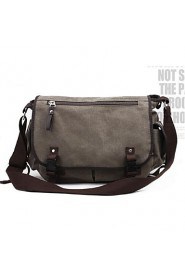 Men's Canvas Weekend Bag Shoulder Bag Brown/Black