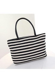 Women's Woven Handles Stripes Casual Tote (More Colors)