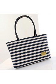 Women's Woven Handles Stripes Casual Tote (More Colors)