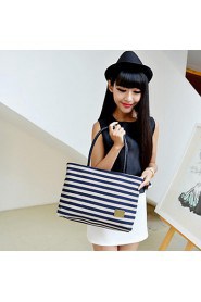 Women's Woven Handles Stripes Casual Tote (More Colors)