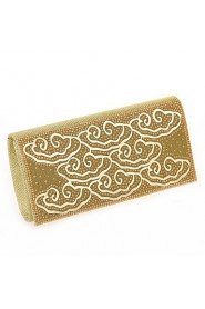 Women Glitter Minaudiere Clutch / Evening Bag / Wristlet Gold / Silver / Black