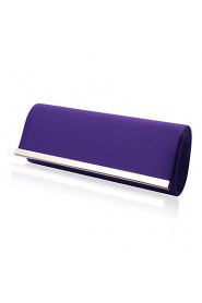 Women Satin Minaudiere Shoulder Bag / Clutch / Evening Bag White / Purple / Red / Black