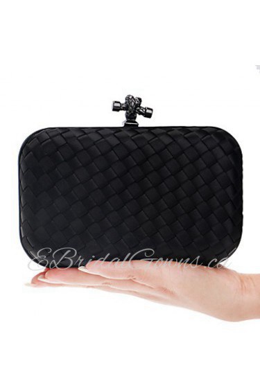 Women Metal Baguette Evening Bag