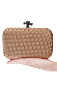 Women Metal Baguette Evening Bag