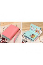 Women's Genuine Leather Short Wallets Wristlets Coin Case Purse For iphone 4/5 /6