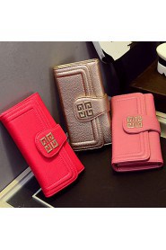 Women PU Tri fold Clutch / Wallet / Card & ID Holder Pink / Gold / Red / Black