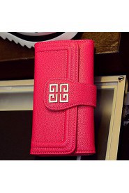 Women PU Tri fold Clutch / Wallet / Card & ID Holder Pink / Gold / Red / Black