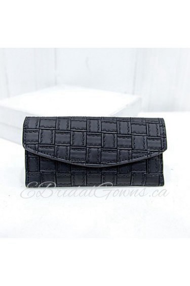 Women PU Bi fold Checkbook Wallet Multi color