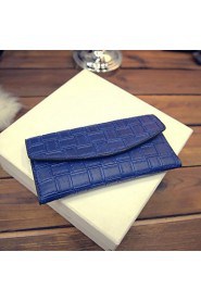 Women PU Bi fold Checkbook Wallet Multi color