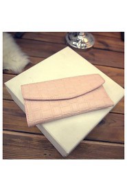 Women PU Bi fold Checkbook Wallet Multi color