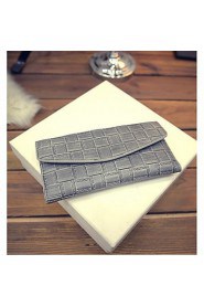 Women PU Bi fold Checkbook Wallet Multi color