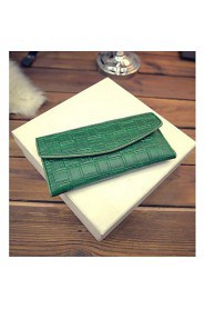 Women PU Bi fold Checkbook Wallet Multi color