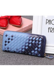 Women PU Bi fold Checkbook Wallet Multi color