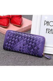 Women PU Bi fold Checkbook Wallet Multi color