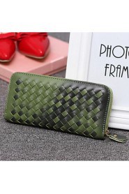 Women PU Bi fold Checkbook Wallet Multi color