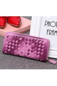 Women PU Bi fold Checkbook Wallet Multi color