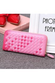 Women PU Bi fold Checkbook Wallet Multi color