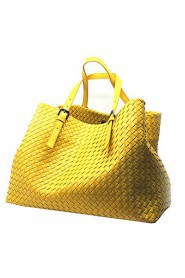 Women Outdoor PU Tote Blue / Yellow / Red