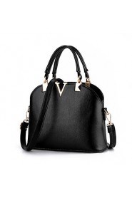 Women's Fashion Casual PU Leather Shell Messenger Shoulder Bag/Tote