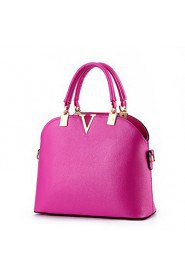 Women's Fashion Casual PU Leather Shell Messenger Shoulder Bag/Tote