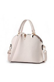 Women's Fashion Casual PU Leather Shell Messenger Shoulder Bag/Tote