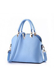 Women's Fashion Casual PU Leather Shell Messenger Shoulder Bag/Tote