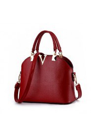 Women's Fashion Casual PU Leather Shell Messenger Shoulder Bag/Tote