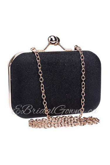 Women Polyester / Metal Minaudiere Clutch / Evening Bag Pink / Blue / Gold / Silver / Black