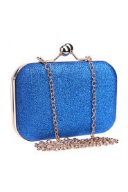 Women Polyester / Metal Minaudiere Clutch / Evening Bag Pink / Blue / Gold / Silver / Black