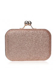 Women Polyester / Metal Minaudiere Clutch / Evening Bag Pink / Blue / Gold / Silver / Black