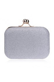 Women Polyester / Metal Minaudiere Clutch / Evening Bag Pink / Blue / Gold / Silver / Black