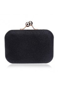 Women Polyester / Metal Minaudiere Clutch / Evening Bag Pink / Blue / Gold / Silver / Black