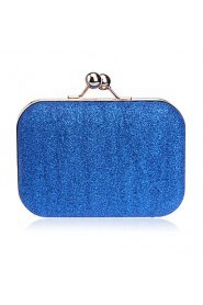 Women Polyester / Metal Minaudiere Clutch / Evening Bag Pink / Blue / Gold / Silver / Black