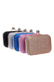 Women Polyester / Metal Minaudiere Clutch / Evening Bag Pink / Blue / Gold / Silver / Black