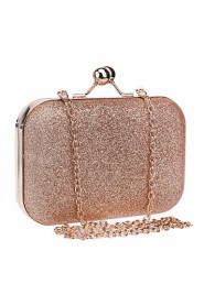 Women Polyester / Metal Minaudiere Clutch / Evening Bag Pink / Blue / Gold / Silver / Black