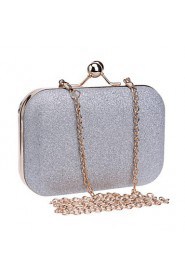 Women Polyester / Metal Minaudiere Clutch / Evening Bag Pink / Blue / Gold / Silver / Black