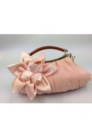 Women Silk Minaudiere Evening Bag White / Pink / Red / Black