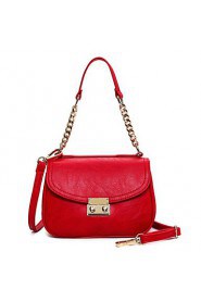 Women PU Saddle Shoulder Bag / Satchel White / Blue / Red / Black